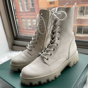 Paul green lace up off white boots 4.5 / 37.5 / 7